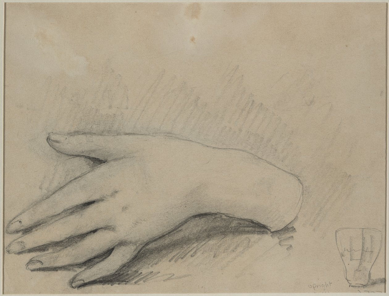 Estudio de la mano de una mujer verso, 1800s de Auguste Theodule Ribot