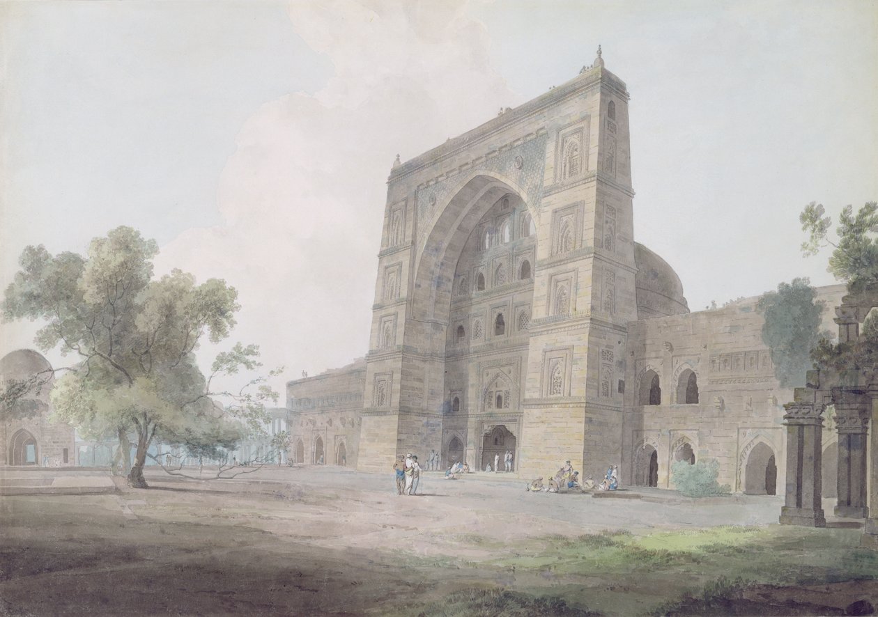 Entrada principal de la Mezquita Jami, Jaunpur, 1789 de Thomas und William Daniell