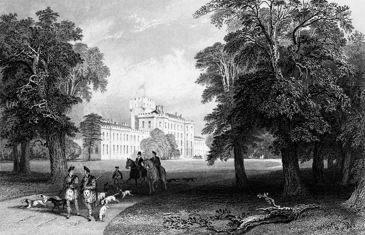 Castillo Gordon, grabado por Robert Sands, 1837 de Thomas Allom