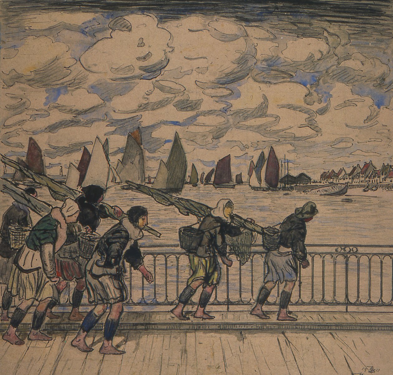 Camarones regresando, Etaples de Thomas Austen Brown
