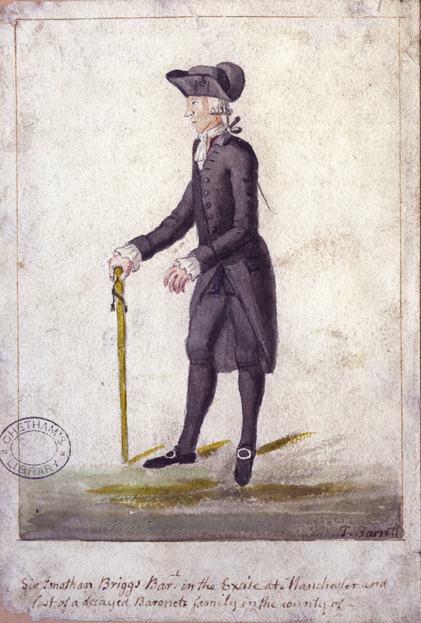 Sir Jonathan Briggs (pluma y tinta y acuarela sobre papel) de Thomas Barritt