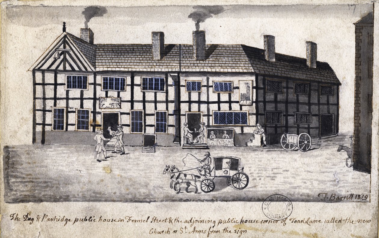 El Perro y la Perdiz, Manchester, 1819 de Thomas Barritt