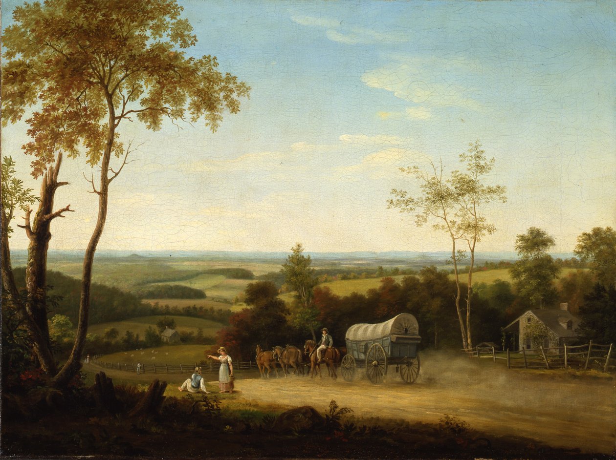 Carreta Conestoga en la Autopista de Pensilvania de Thomas Birch