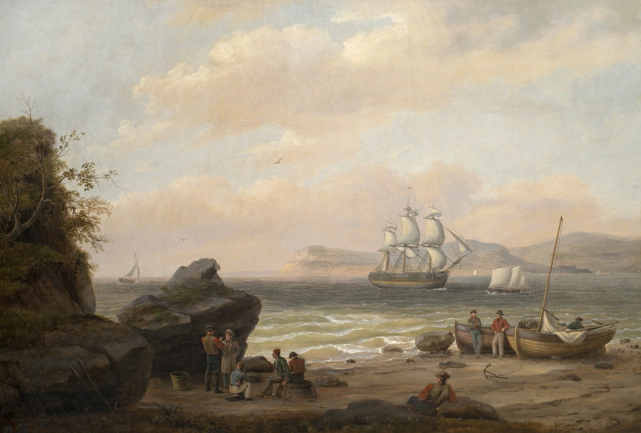 Vista marina, 1835 de Thomas Birch