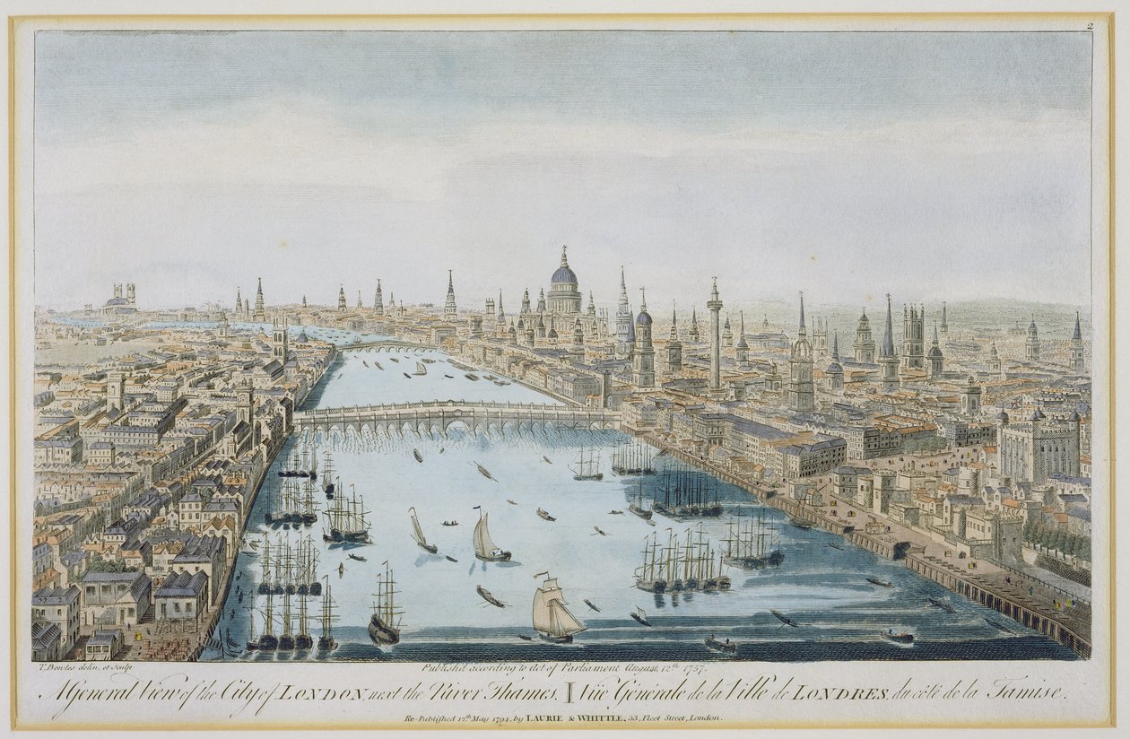 Vista General de la Ciudad de Londres y el Río Támesis, lámina 2 de 
