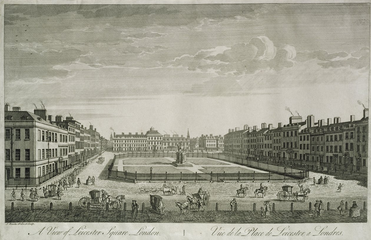 Vista de Leicester Square, 1753 de Thomas Bowles