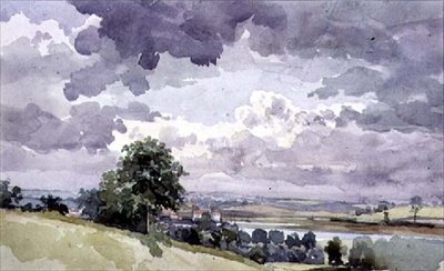 Vista sobre el Deben desde una eminencia, Woodbridge, Suffolk de Thomas Churchyard