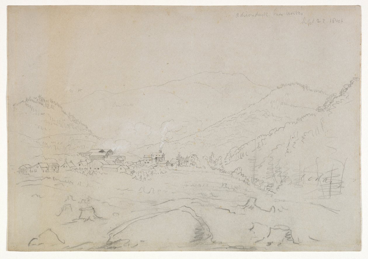 Adirondacks Iron Works, 1846 de Thomas Cole