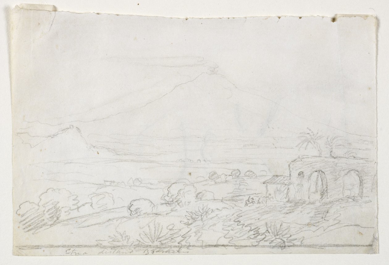 Etna desde una distancia de treinta millas, 1842 de Thomas Cole