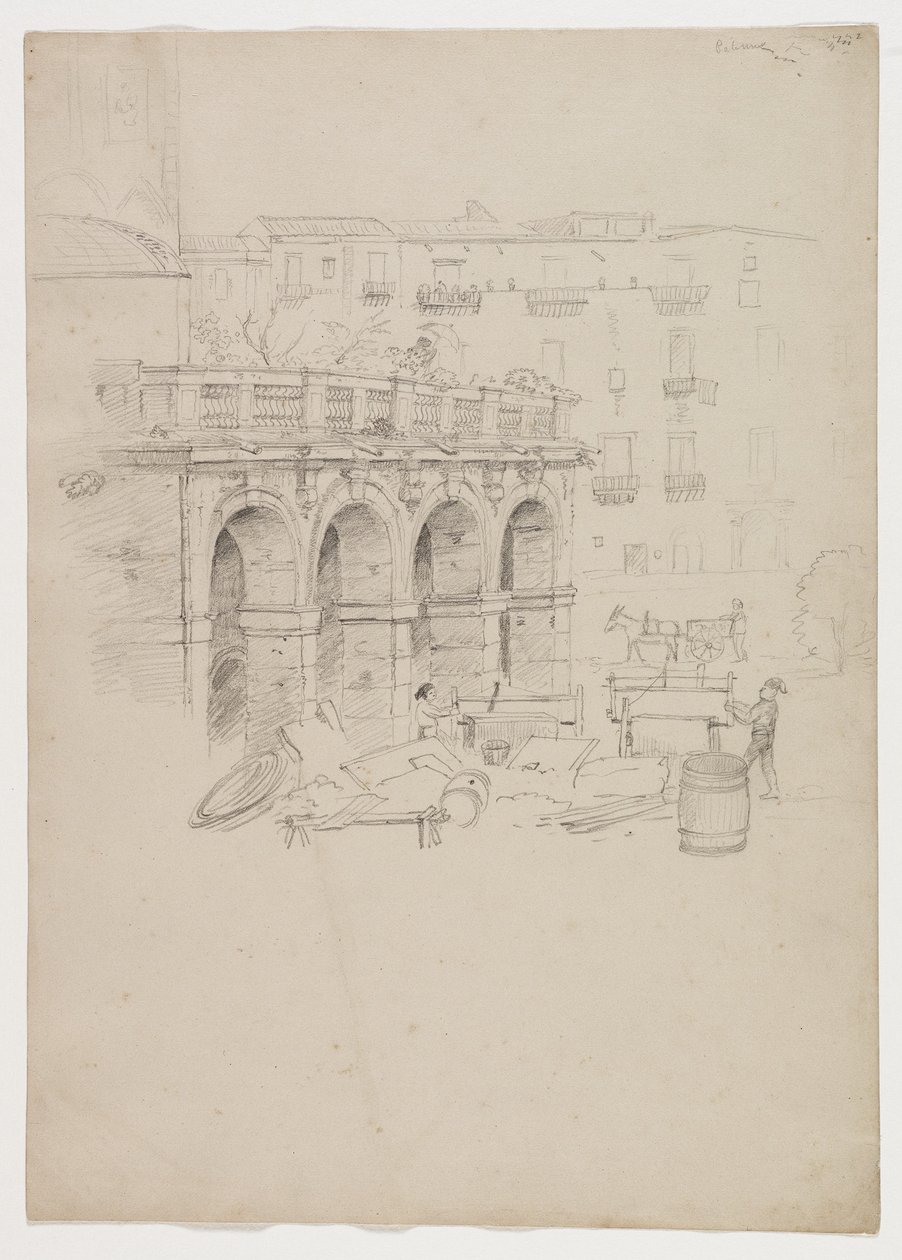 Arcada en Palermo, Sicilia, 1842 de Thomas Cole