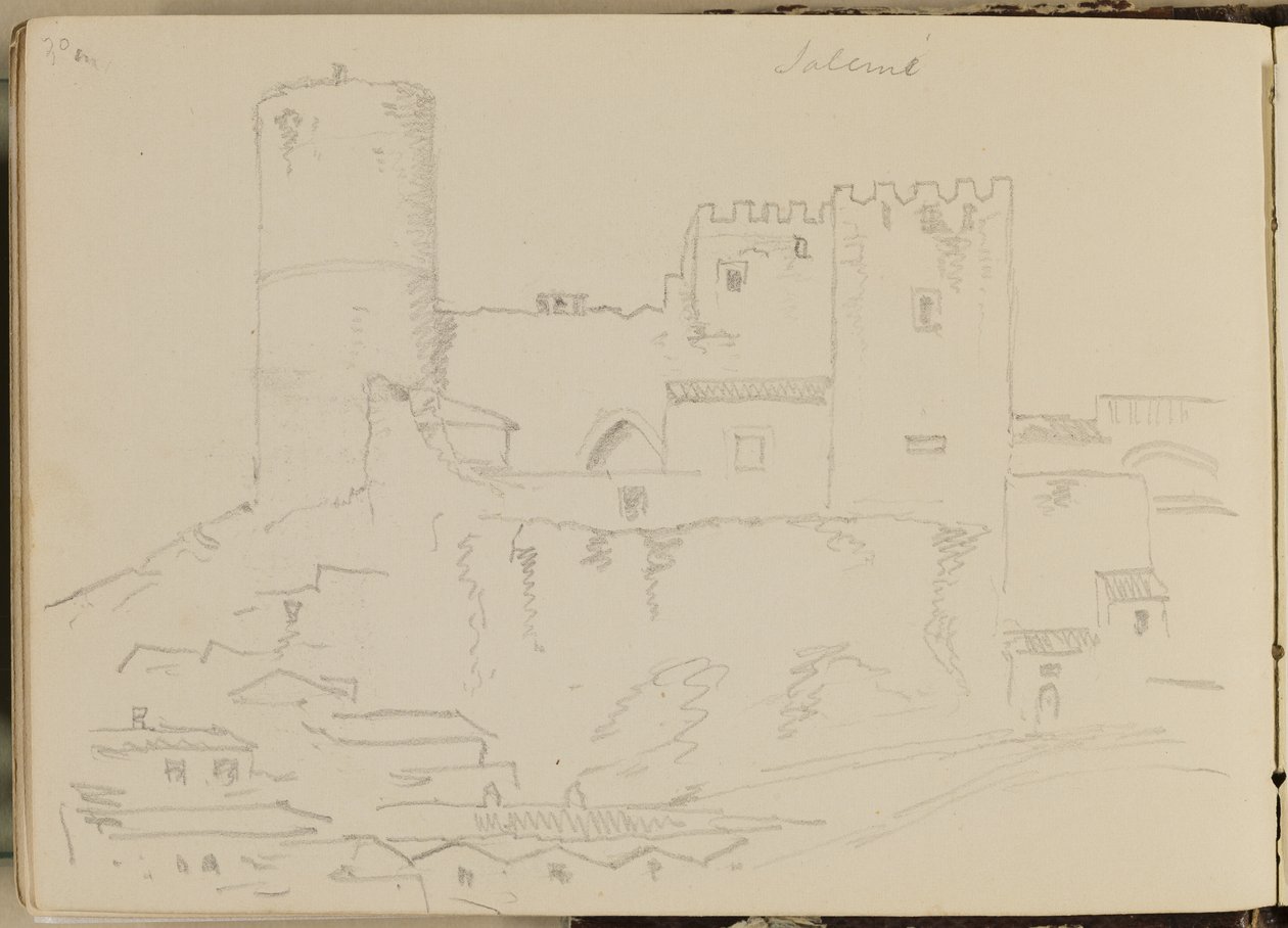 Castillo de Salemi, 1842 de Thomas Cole