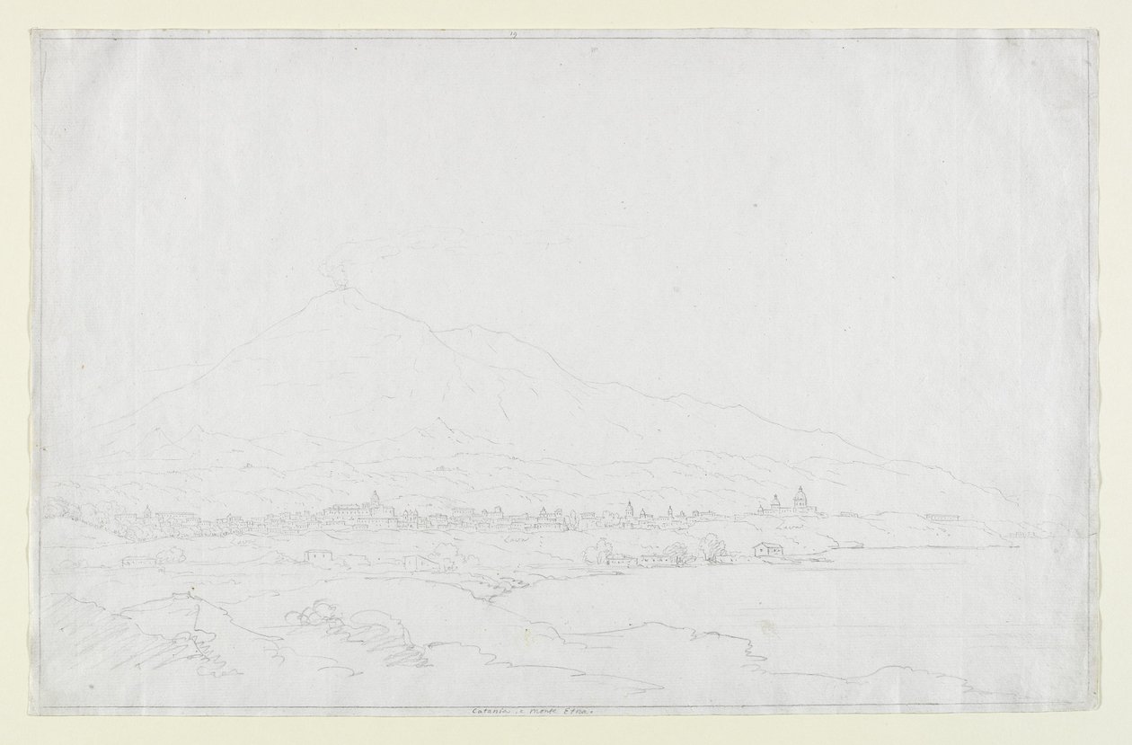 Catania y el Monte Etna, Sicilia, c.1832 de Thomas Cole