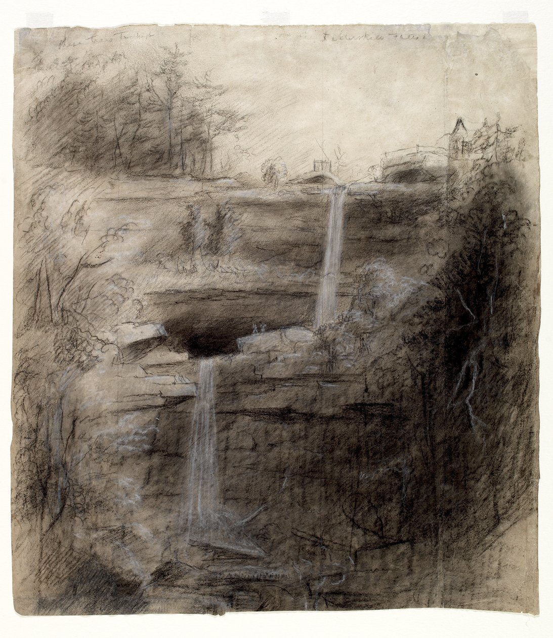 Cascada doble - Cataratas Kaaterskill, 1826 de Thomas Cole