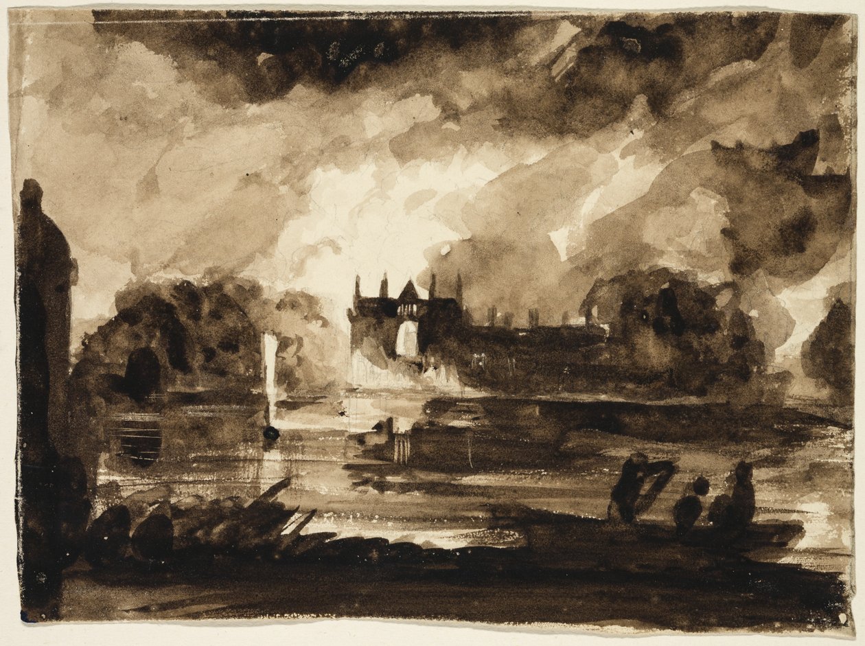 Efecto para la Abadía de Newstead, Nottinghamshire, Inglaterra, 1830 de Thomas Cole