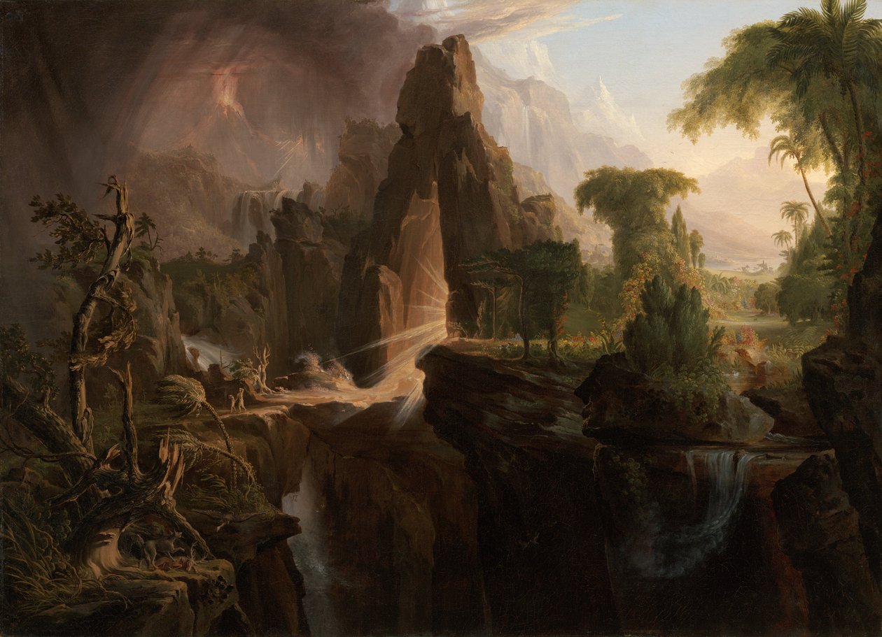 Expulsión del Jardín del Edén de Thomas Cole