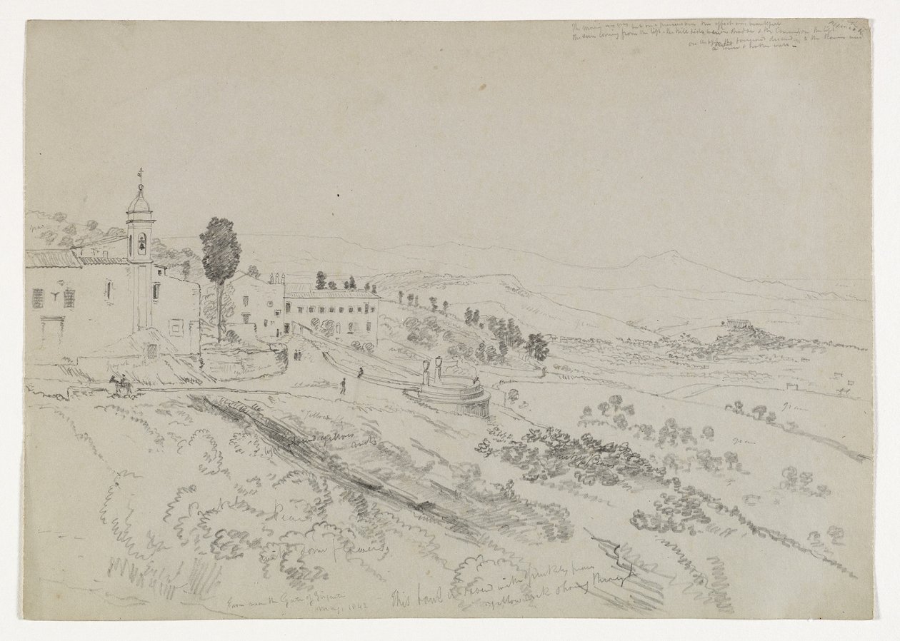 Desde la Puerta de Girgenti, Sicilia, 1842 de Thomas Cole