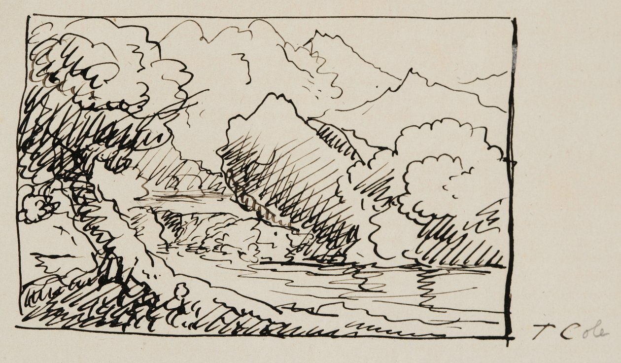 Boceto de paisaje de Thomas Cole