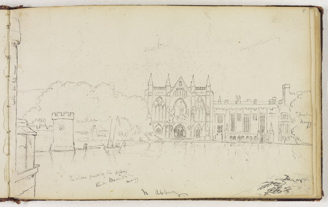 Abadía de Newstead, Nottinghamshire, Inglaterra de Thomas Cole