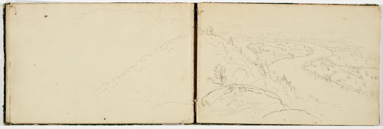 Panorama del meandro en el río Connecticut visto desde el Monte Holyoke, c.1833 de Thomas Cole