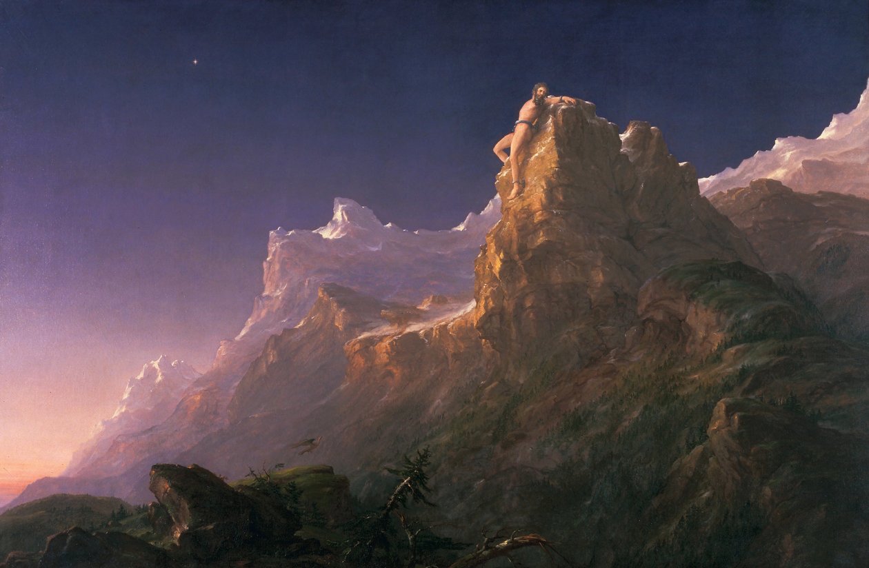 Prometeo encadenado de Thomas Cole