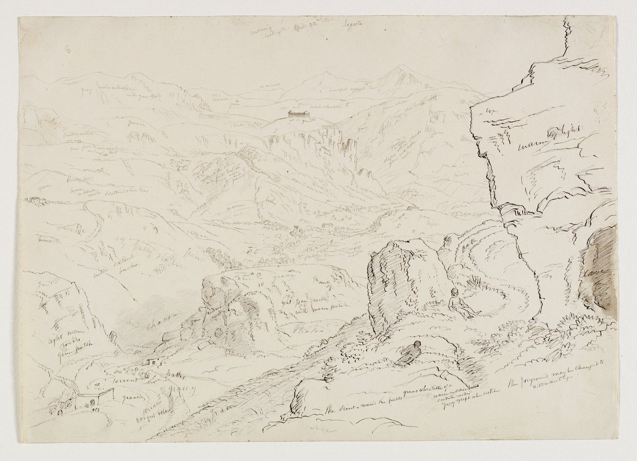 El valle y el templo de Segesta, Sicilia, 1842 de Thomas Cole