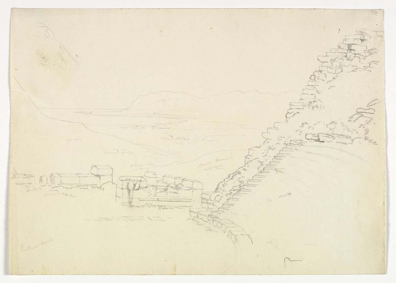Teatro en Segesta, Sicilia, 1842 de Thomas Cole