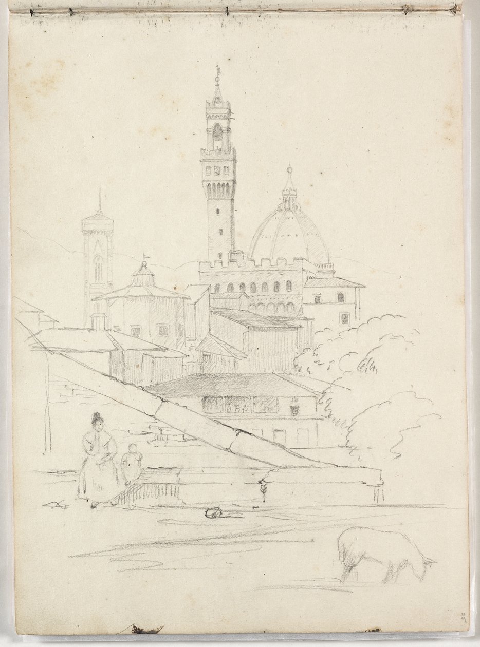 Sin título (vista parcial de Florencia) 1831 de Thomas Cole