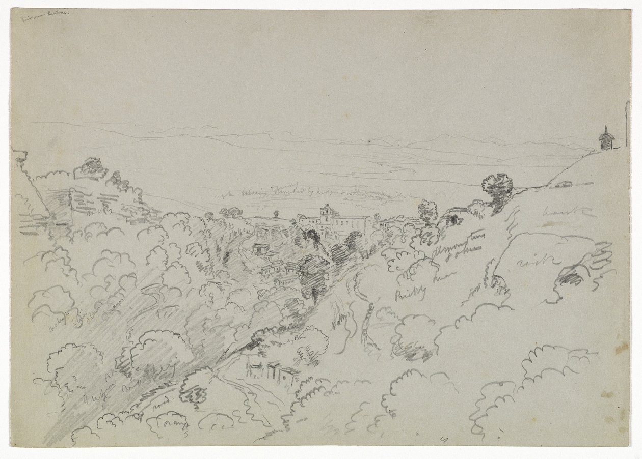Vista cerca de Lentini, Sicilia, 1842 de Thomas Cole