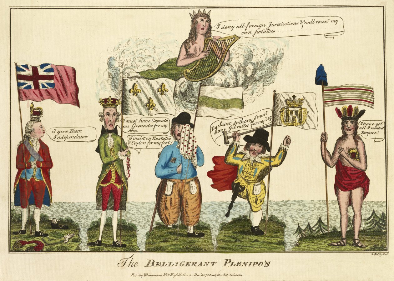 Los Plenipos Beligerantes, pub. 1782 de Thomas Colley