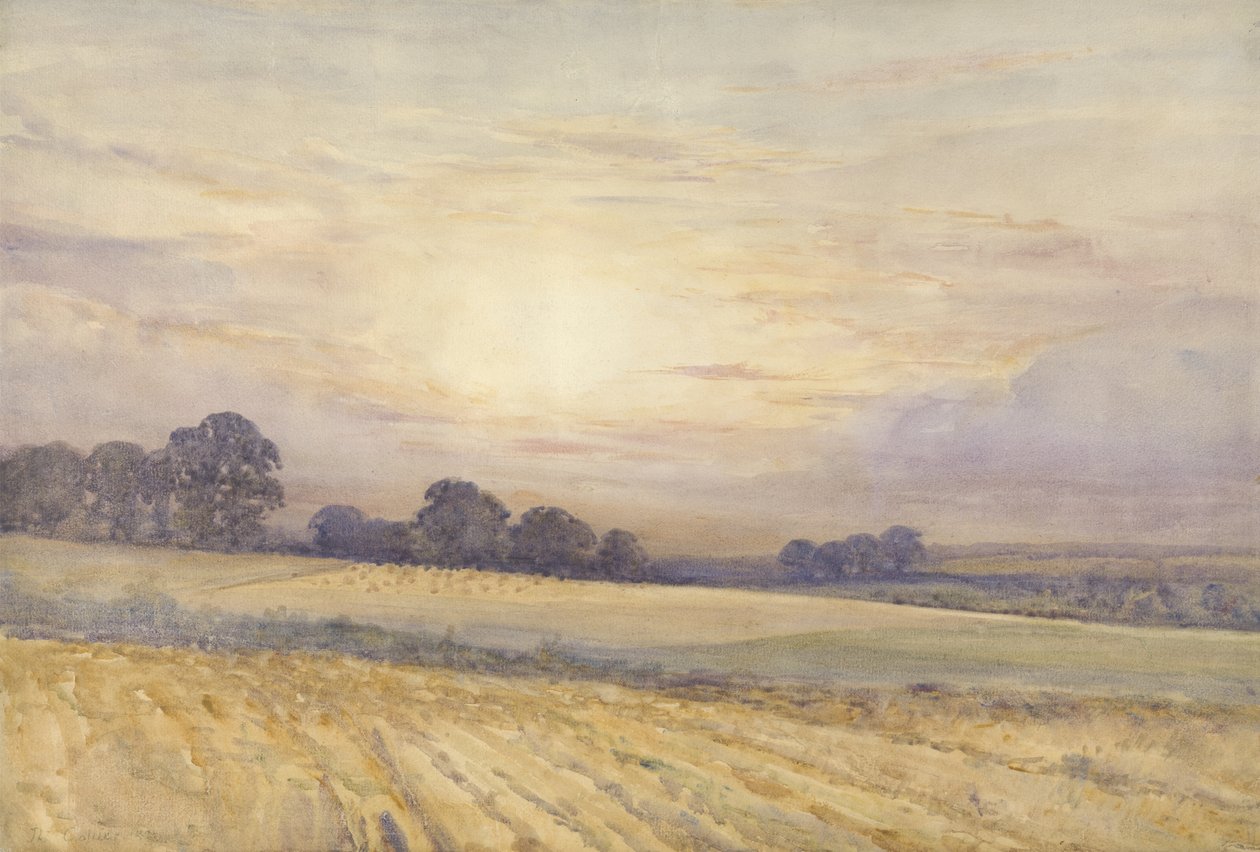 Paisaje al Atardecer, c.1891 de Thomas Collier