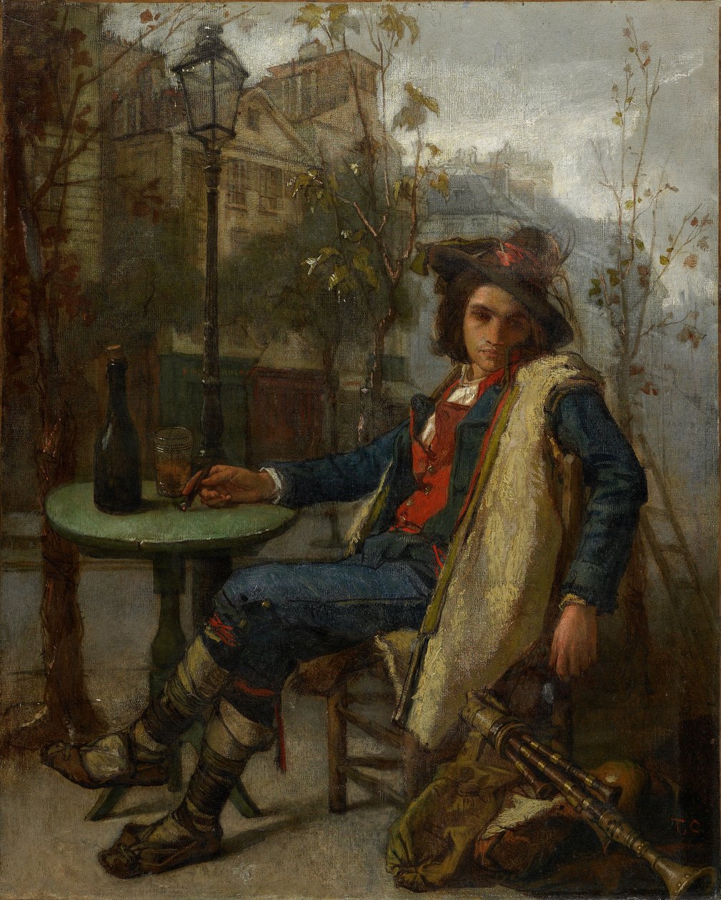 Joven músico callejero italiano de Thomas Couture