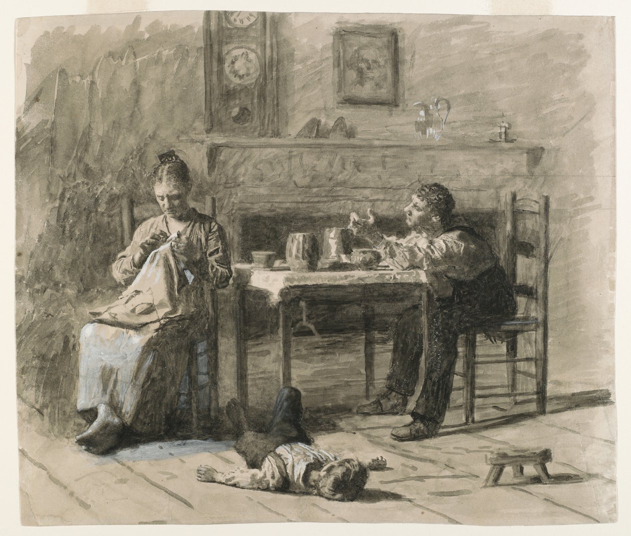 Hay Tal Cosa Como Llamadas en Este Mundo, ilustración para las Condiciones del Sr. Neelus Peelers, 1879 de Thomas Eakins