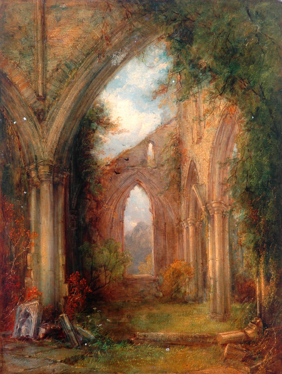 Parte de las ruinas de la Abadía de Tintern de Thomas Creswick