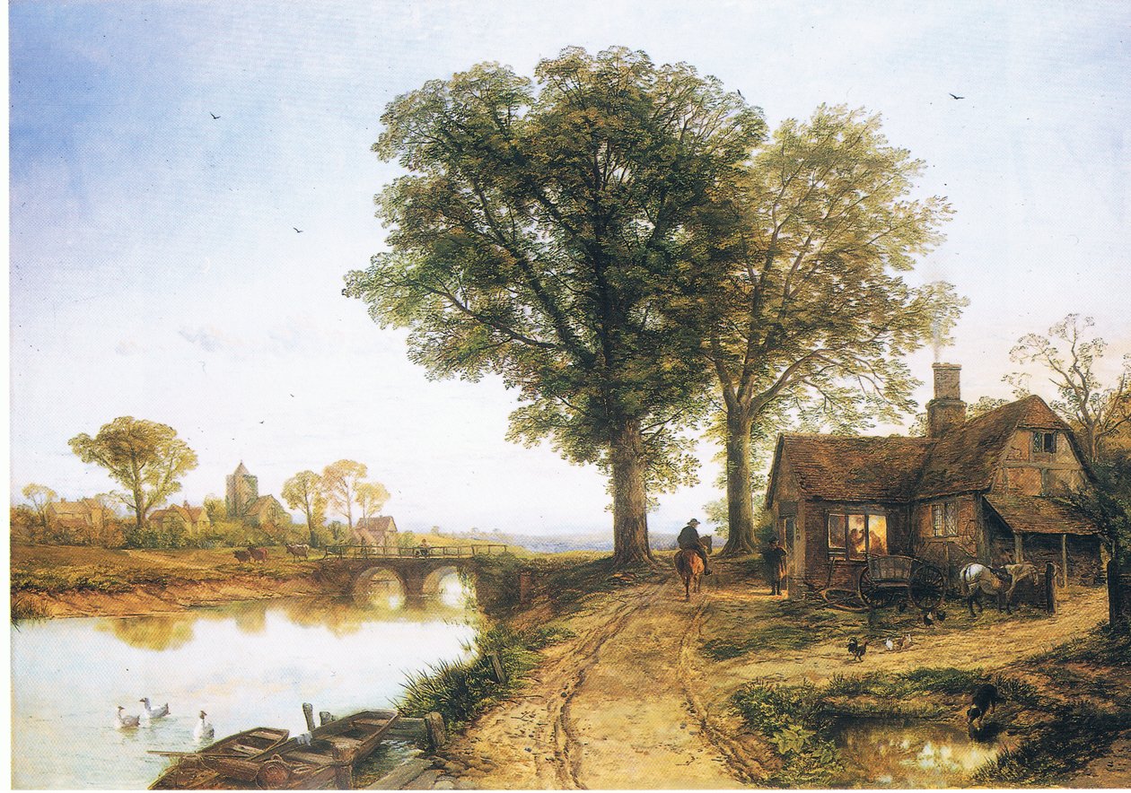 La herrería del pueblo de Thomas Creswick