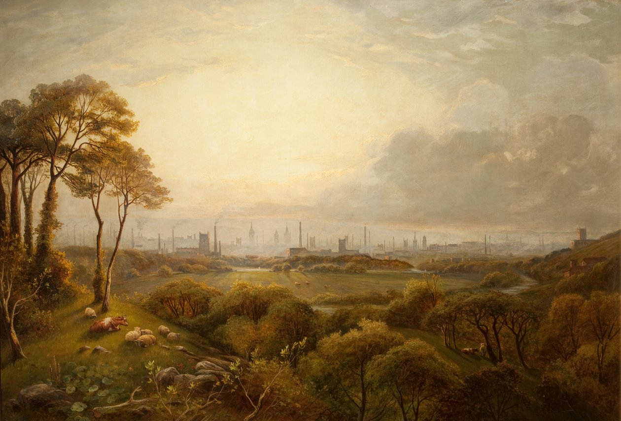 Vista de Manchester de Thomas Creswick