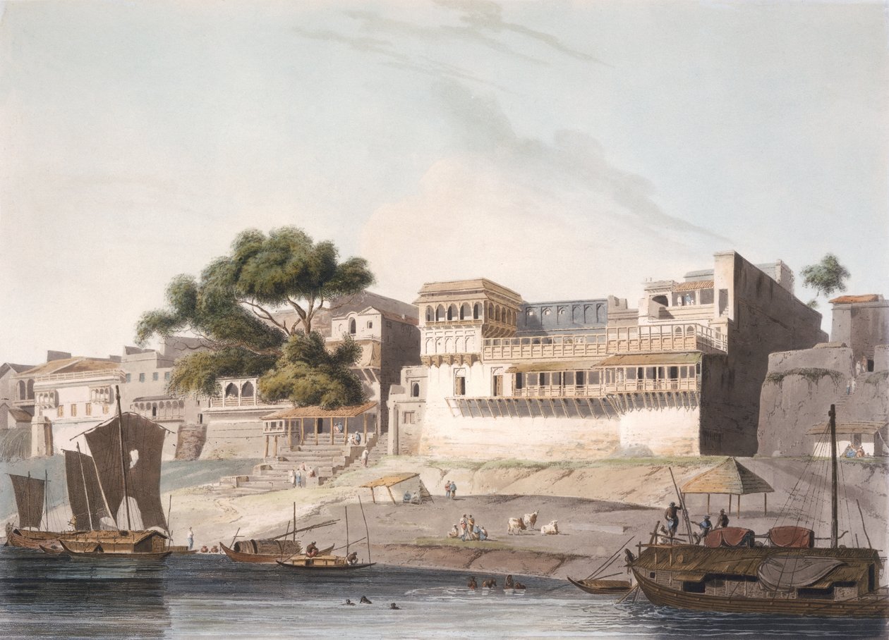 Parte de la ciudad de Patna, en el río Ganges, placa 10 de la Parte 1 de 