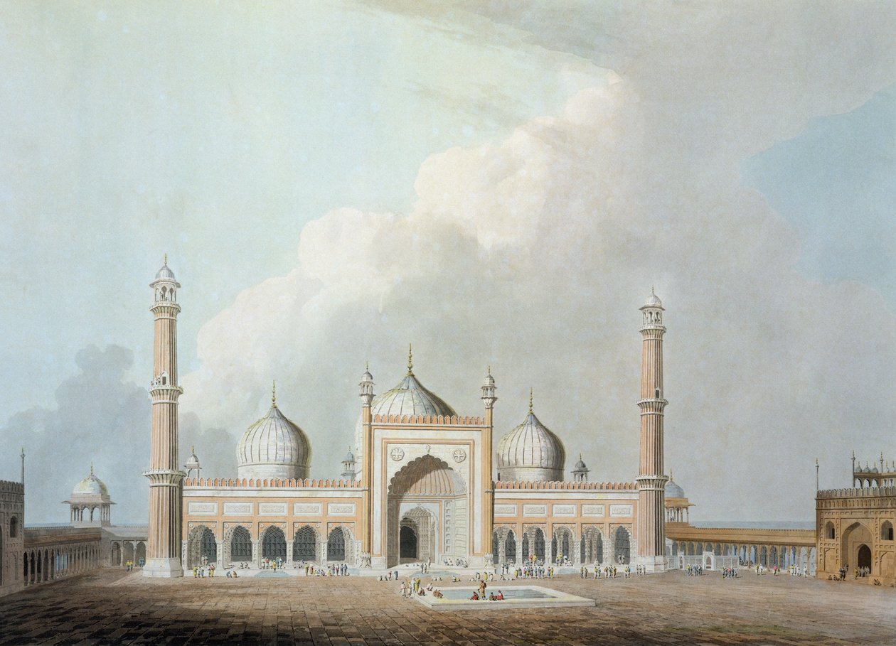 La Mezquita Jummah, Delhi, lámina XXIII de 