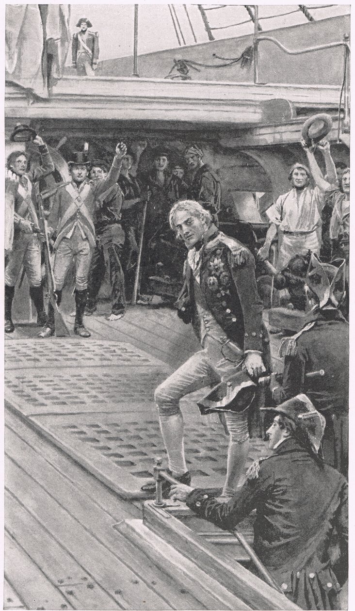 Nelson subiendo a la cubierta, ilustración de 