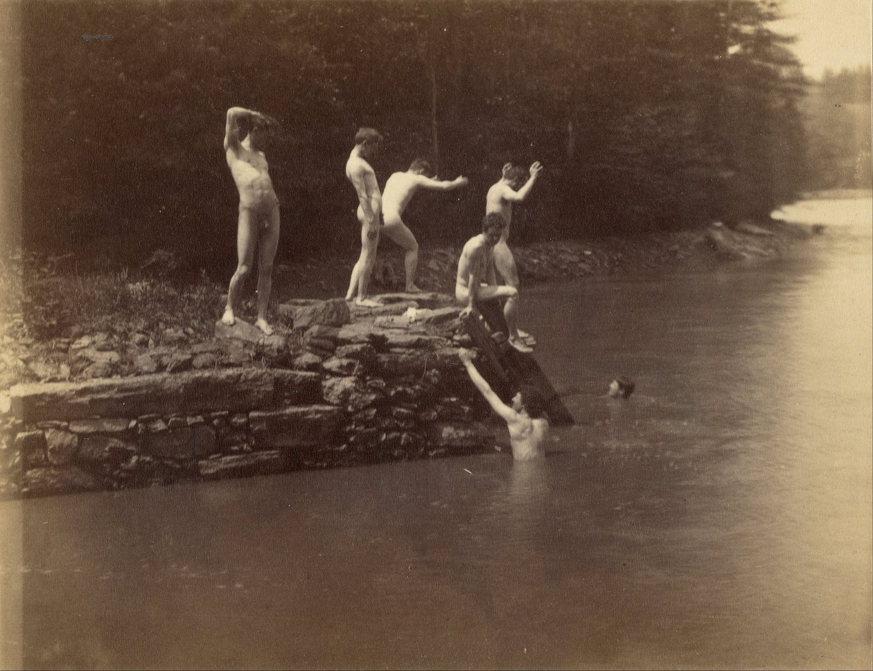 Estudiantes de Eakins en el Agujero de Natación de Thomas Eakins