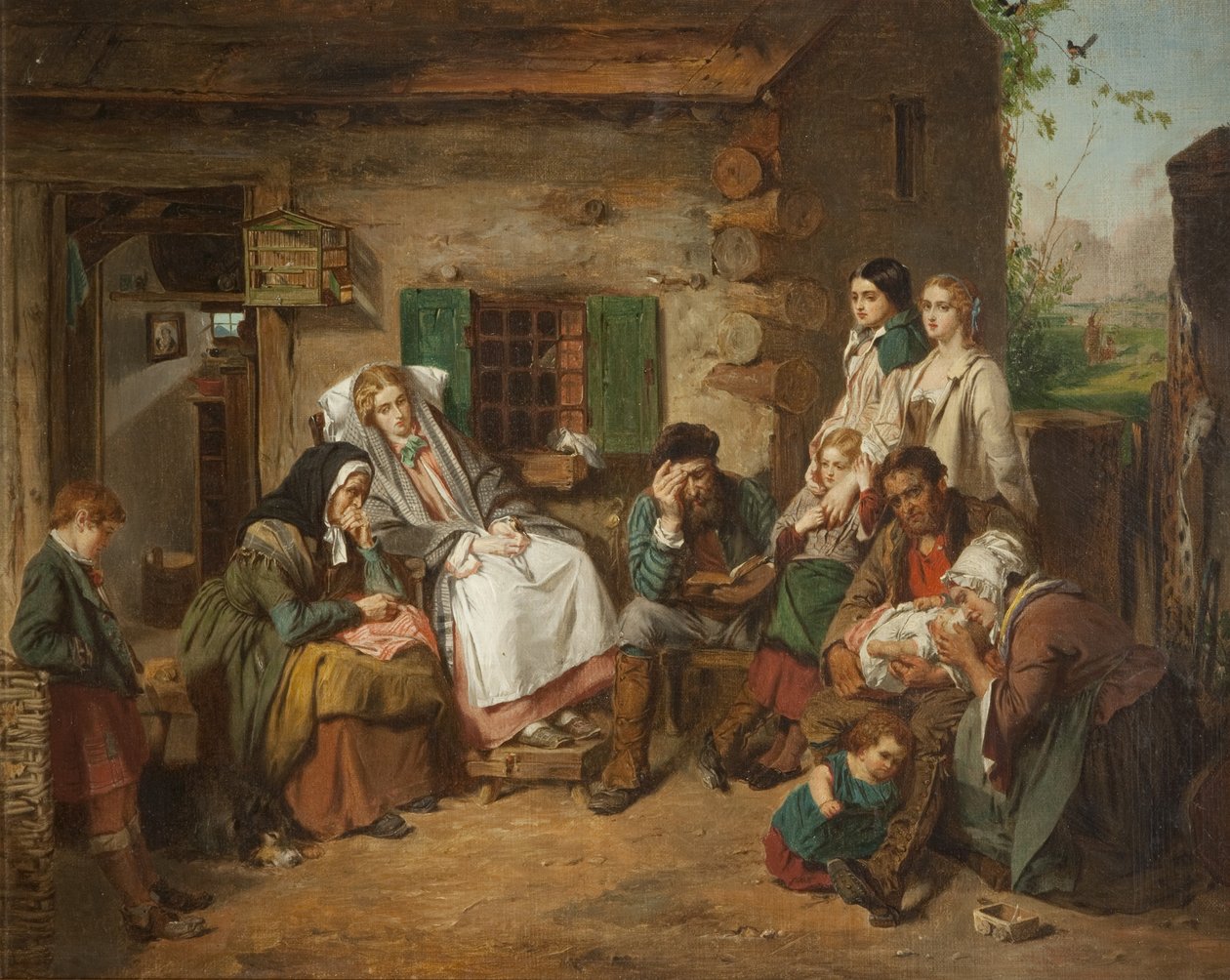 Colonos escoceses en América del Norte de Thomas Faed