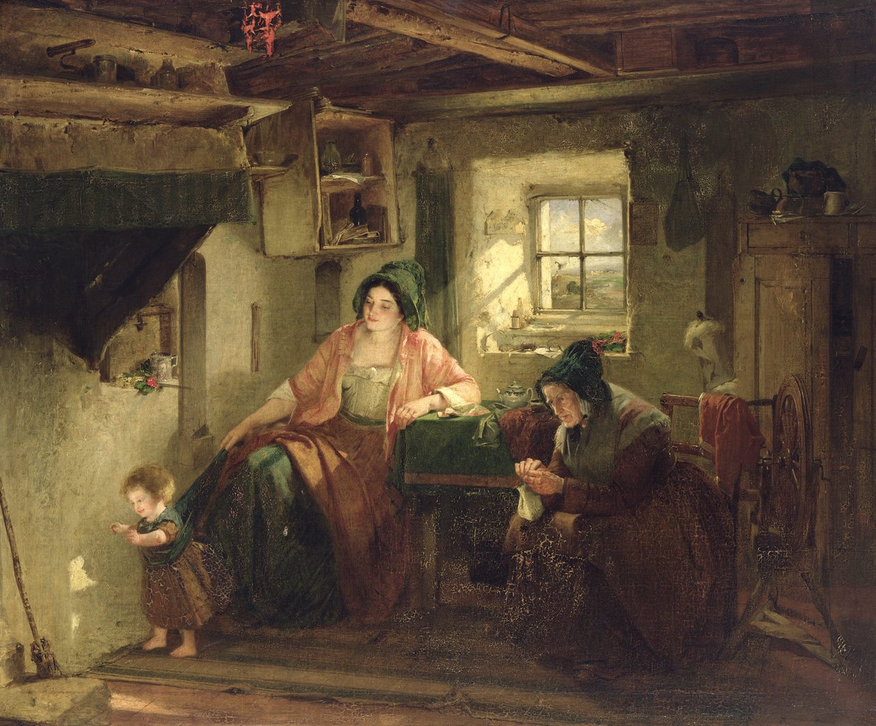 El rayo de sol, 1857 de Thomas Faed
