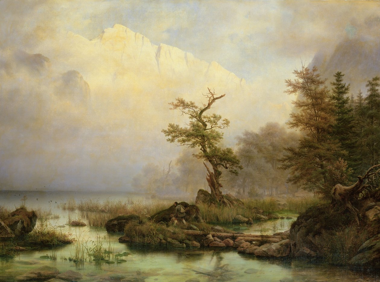 Una mañana de otoño en Konigssee, 1835 de Thomas Fearnley
