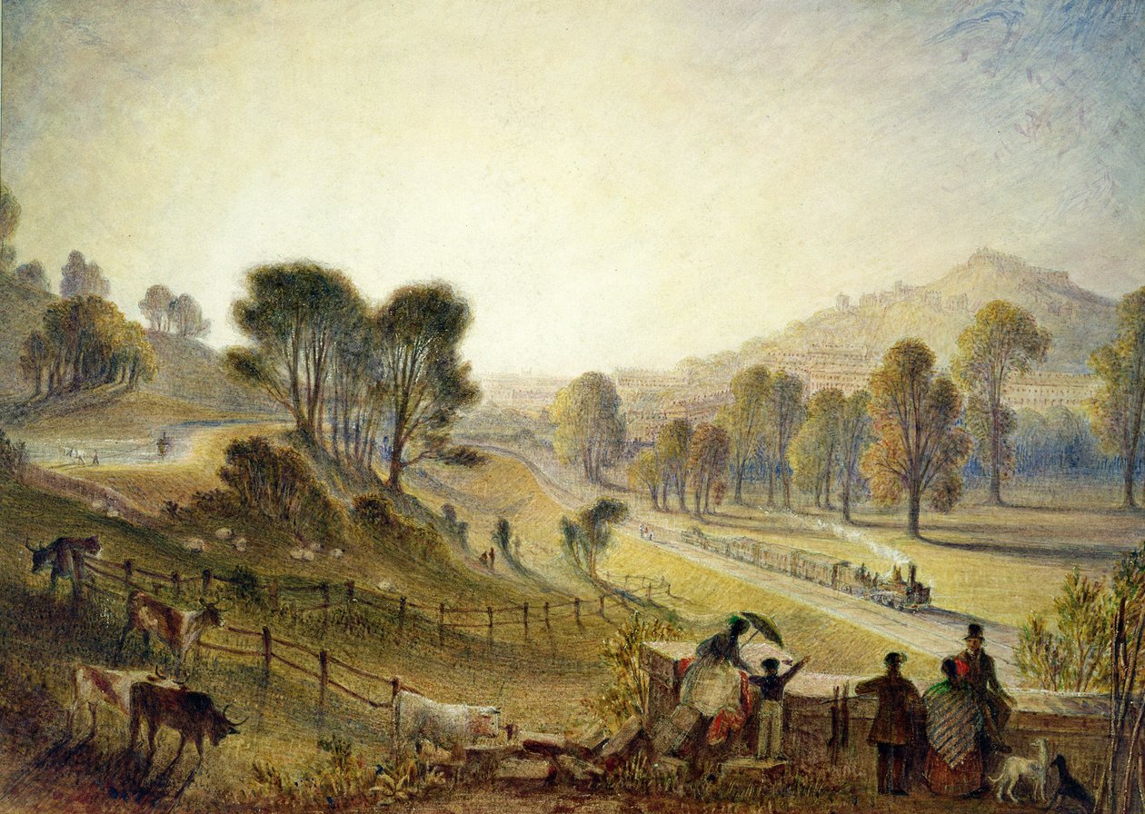 Bath desde Bathampton, 1840-45 de Thomas Francis Dicksee