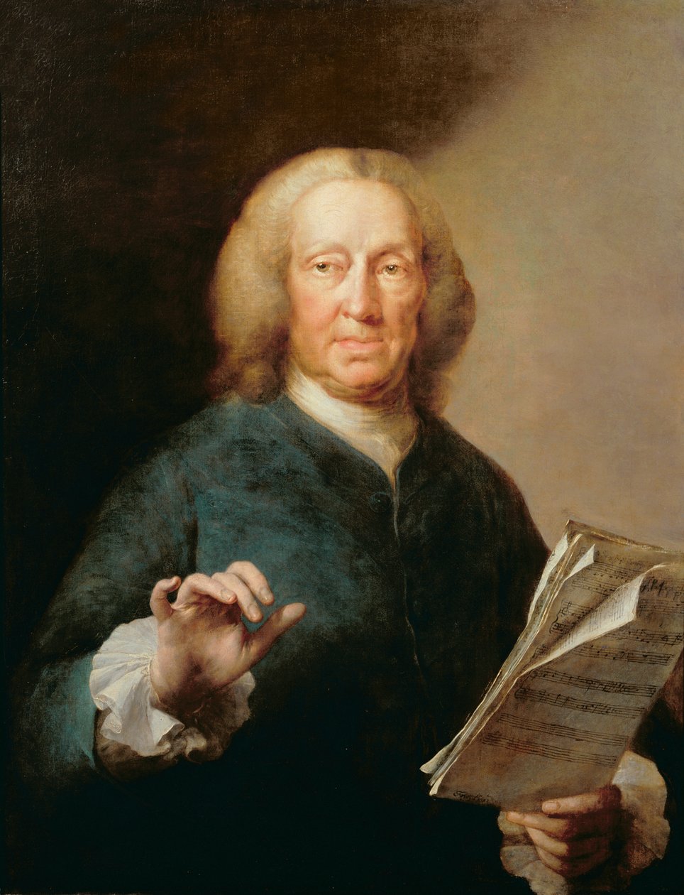 Retrato de Richard Leveridge (1670-1758), vocalista bajo de Thomas Frye