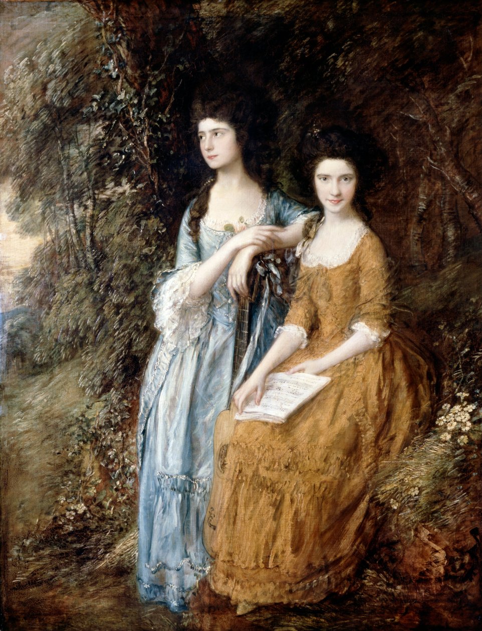 Elizabeth y Mary Linley de Thomas Gainsborough
