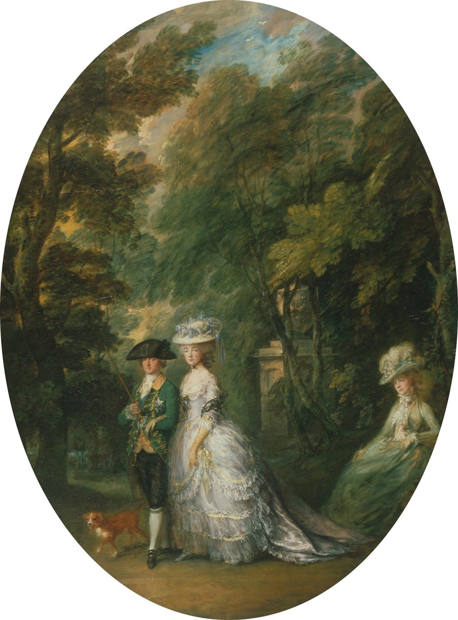 Enrique, Duque de Cumberland (1745-90) con la Duquesa de Cumberland (1743-1808) y Lady Elizabeth Lu... de Thomas Gainsborough