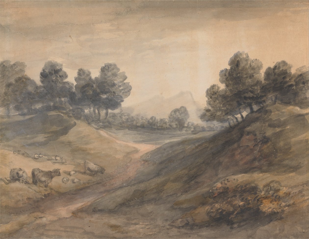 Paisaje y ganado de Thomas Gainsborough
