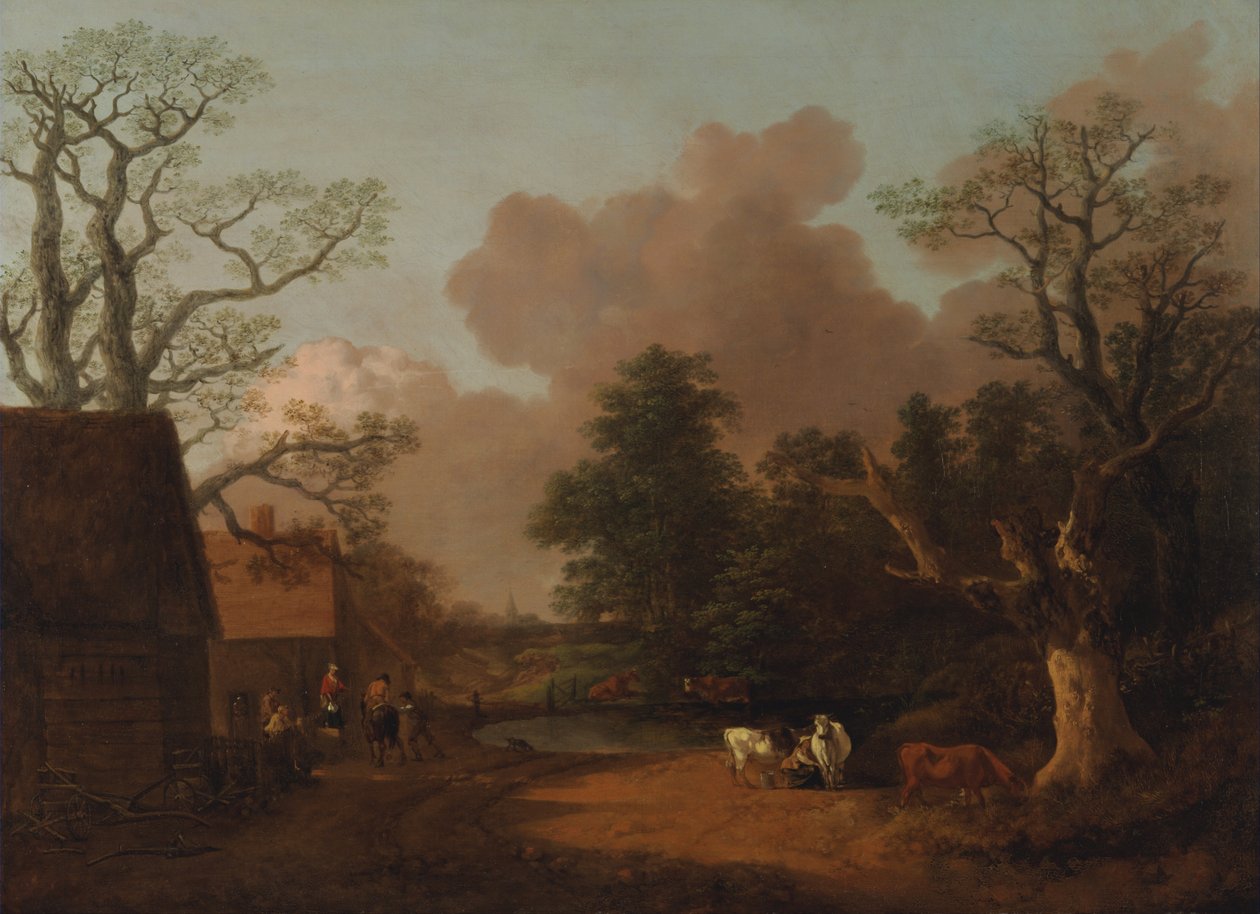 Paisaje con lechera de Thomas Gainsborough