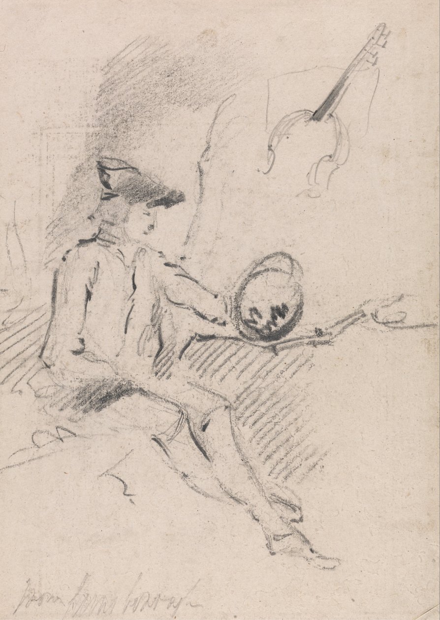 Hombre sosteniendo un espejo Claude de Thomas Gainsborough