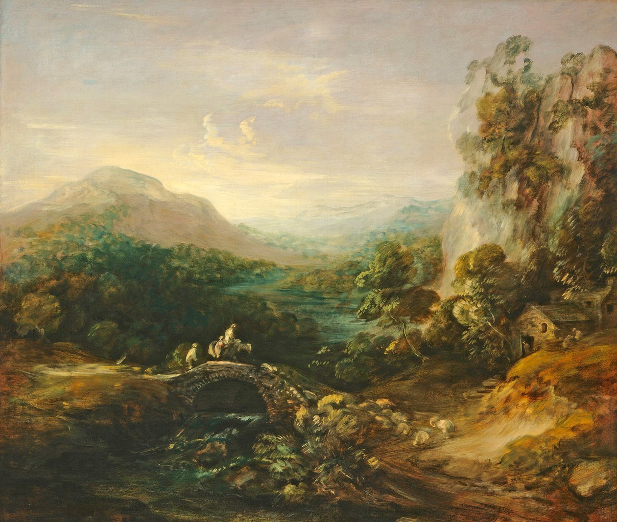 Paisaje montañoso con puente, c.1783-1784 de Thomas Gainsborough